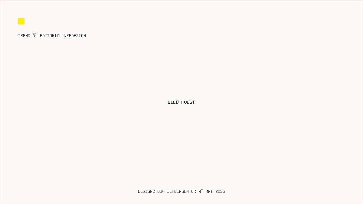 Editorial-Webdesign 2026
